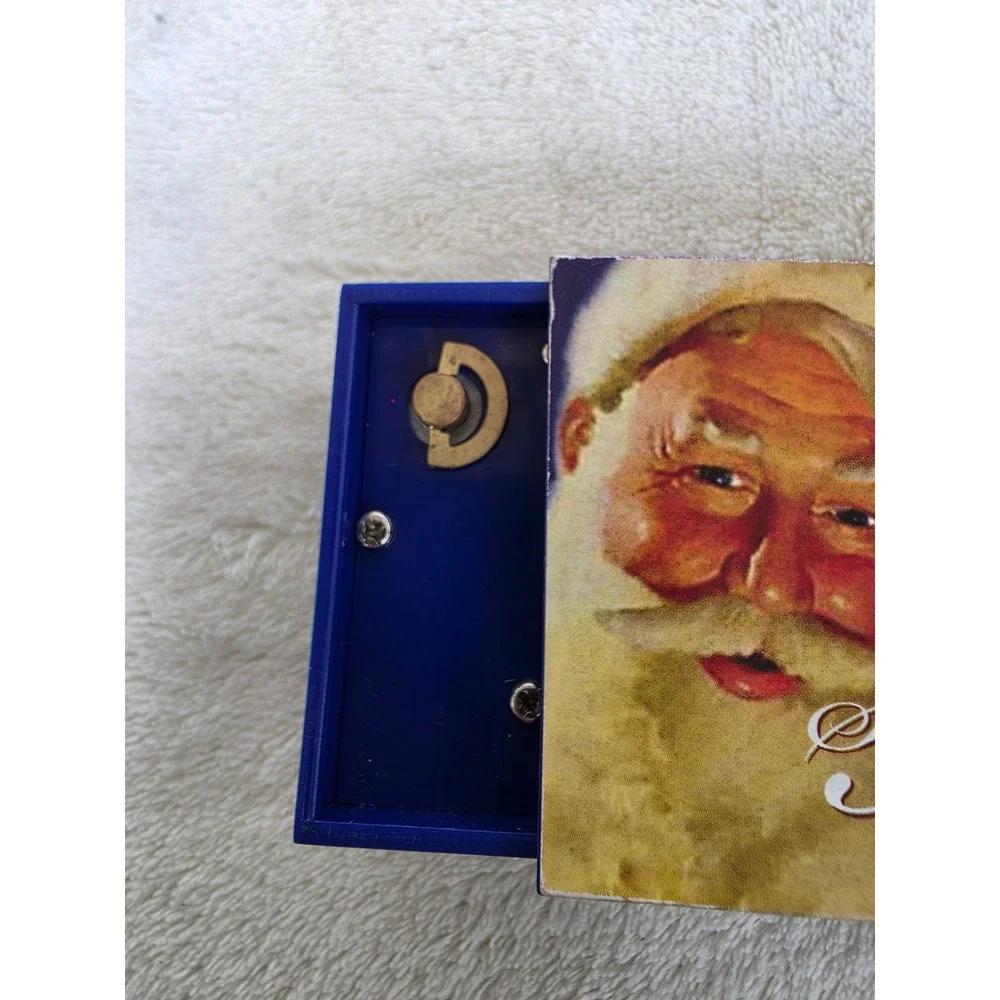 Vintage Jolly Old Nicholas Musical Santa Workshop Diorama Box Christmas Decor